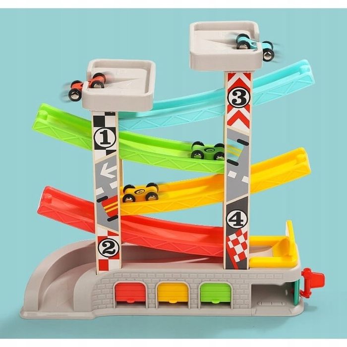 Tor samochodowy Top Bright 4 rampy z garażami I myjnią