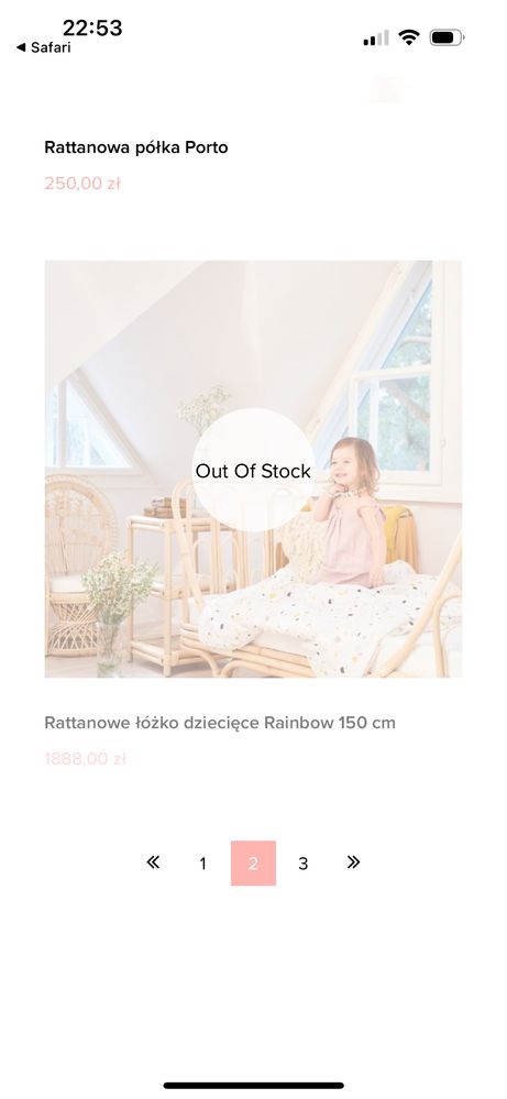 Rainbow Łóżko dziecięce boho swing z materacem