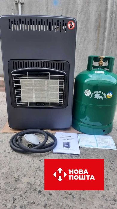 Обігрівач газовий 4.2 кВт керамічні панелі резервне тепло автономно