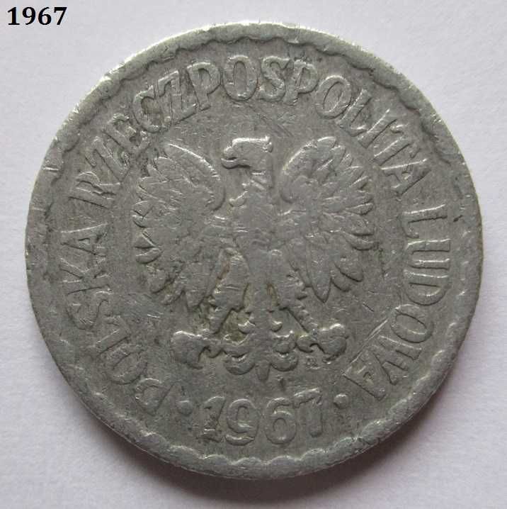 Moneta obiegowa - 1 zł / 1967 r/monety/bilon/ PRL/numizmatyka