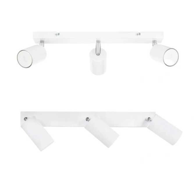 LAMPA biała KINKIET ŚCIENNY LED SUFIT  na 3 żarówki regulowana