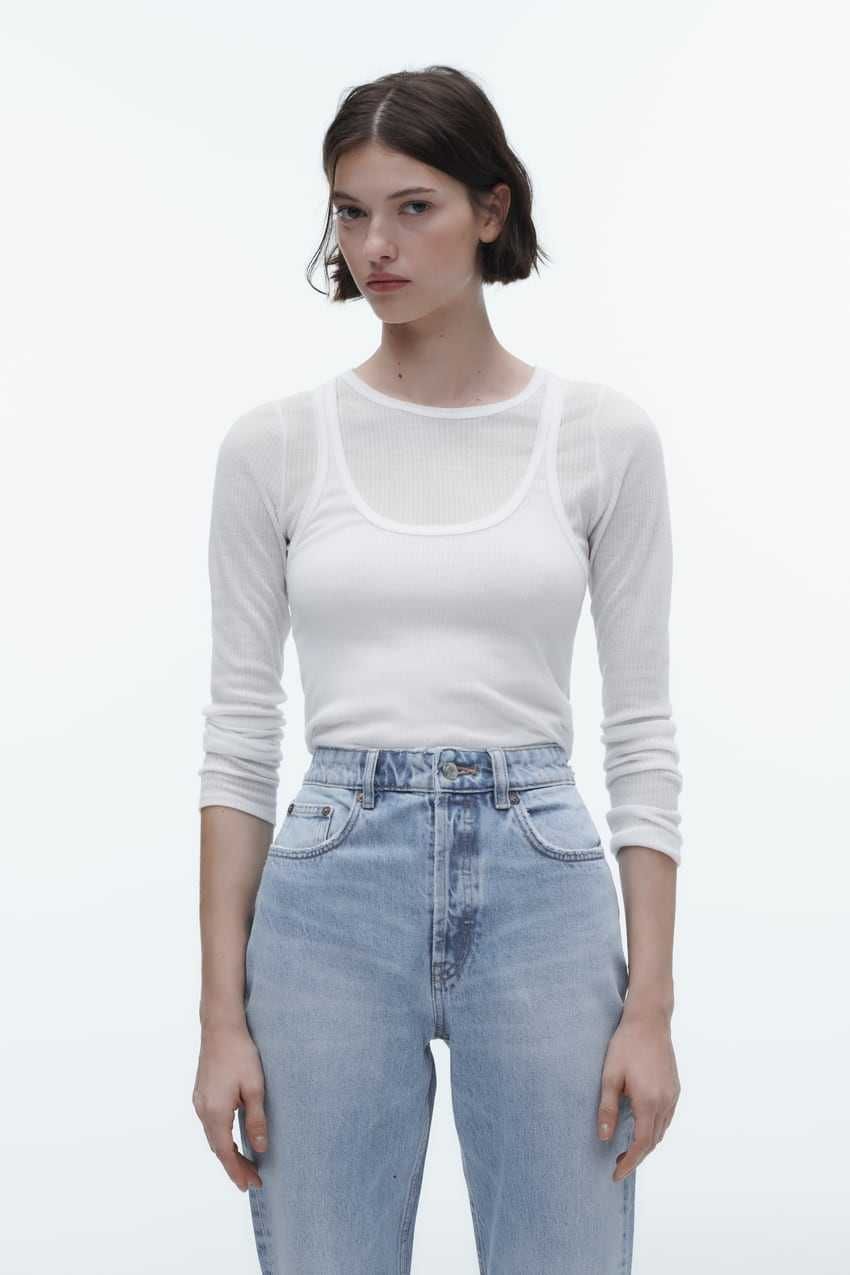 Прямые джинсы с высокой посадкой от zara, 36, 42р, оригинал