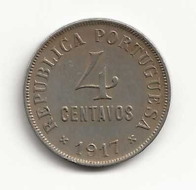 4 Centavos de 1917 Republica Portuguesa