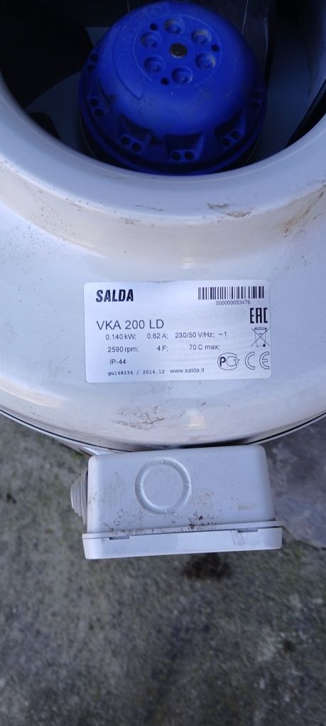 Zestaw SALDA Wentylator Nagrzewnica Komora filtra