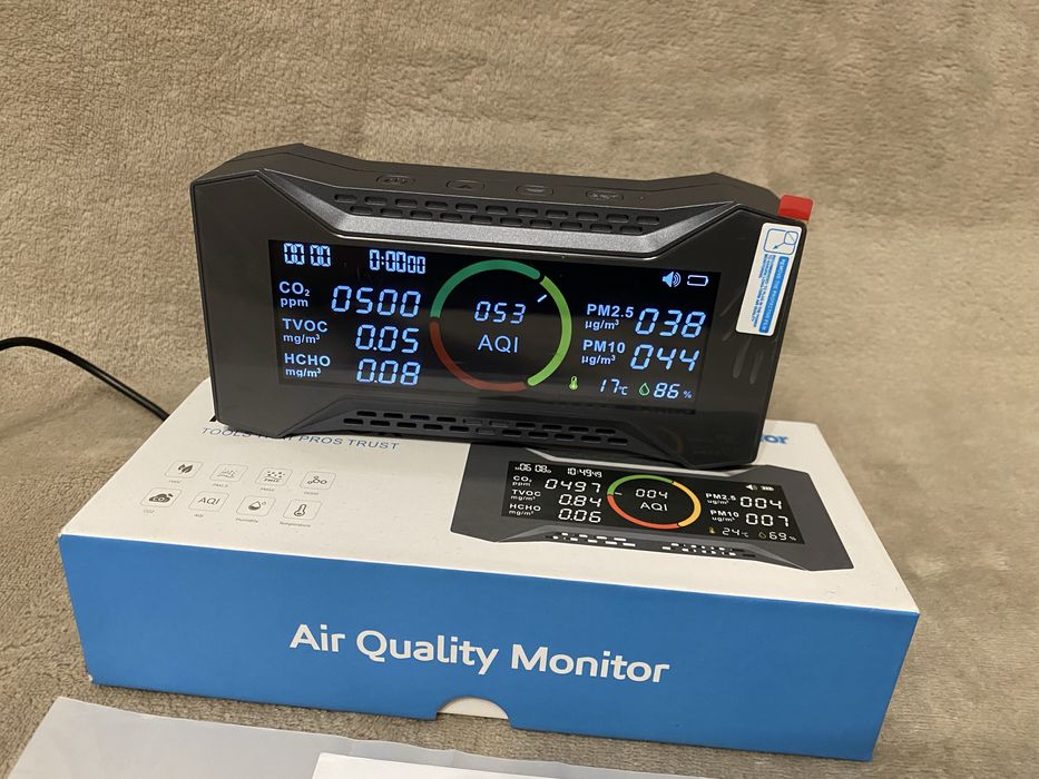 8в1 Детектор качества воздуха Температуры Влажности Carefor CF-20