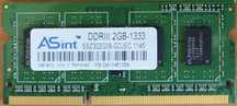 Pamięć do laptopa  DDR3 ASINT 2GB-1333 SSZ302G08-GDJEC