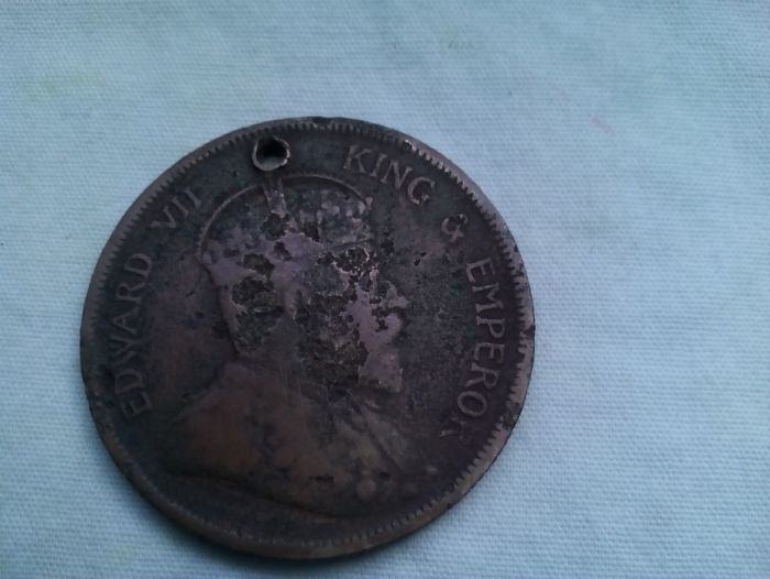 Монета 1904г. One Cent Edvirde 7