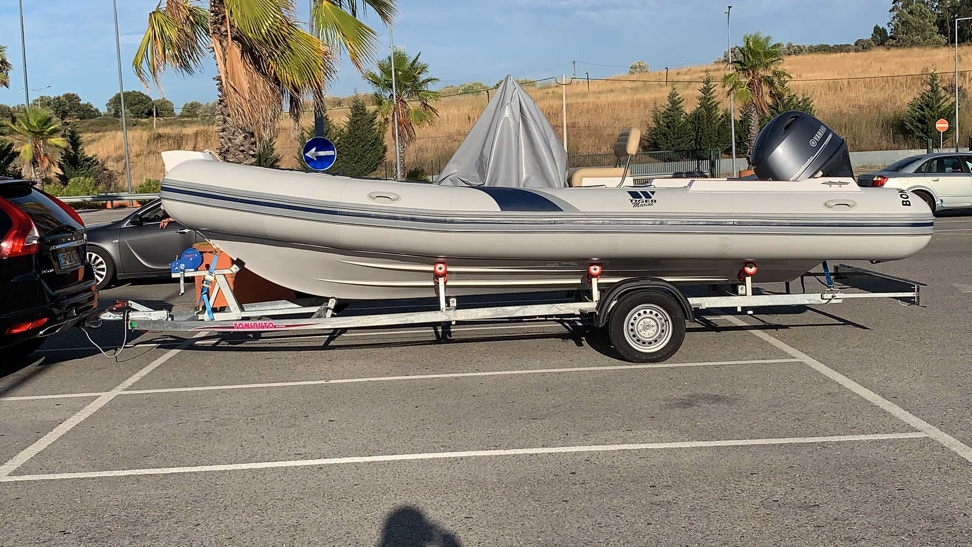 Semi Rigido Tiger Marine Open 600 e atrelado Toniauto conjunto de 2021