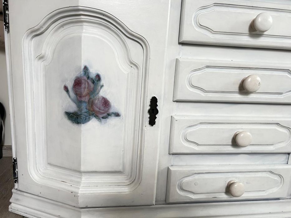 Zakor Flandern witryna komoda dębowa kredens szafa