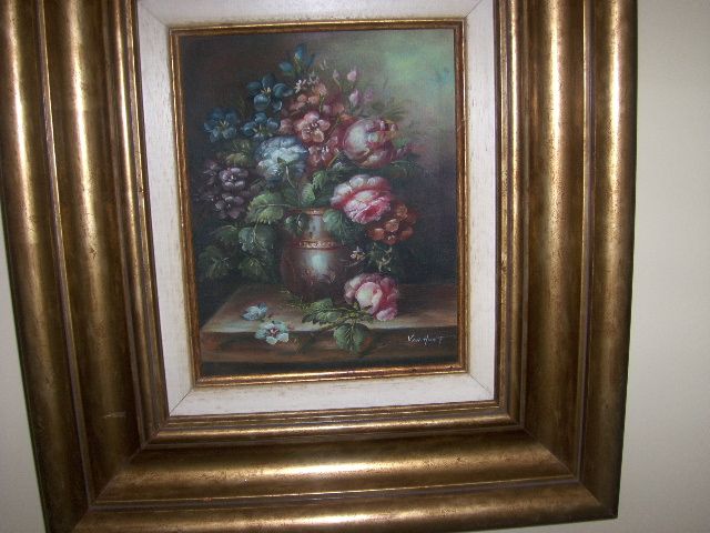 Pintura a óleo sobre tela,original, assinada. Pintor Francês Van Hunt