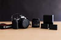 Canon Eos M5 lente 15-55 e adaptador para lentes EF