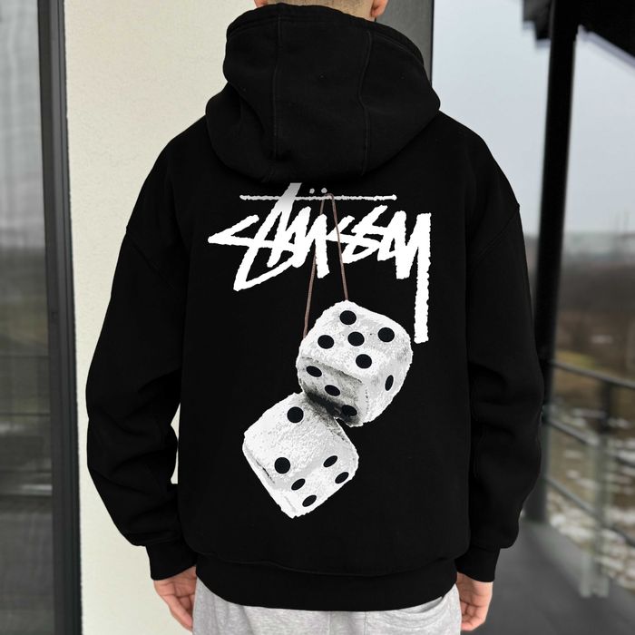 Кофта Stussy — Биг Лого Принт — Fuzzy Ice — XS S M L XL — Худи Стусси