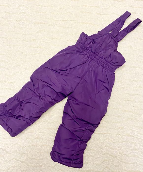 Зимовий/зимний напівкомбенізон для дівчинки/лижні штани 86-104