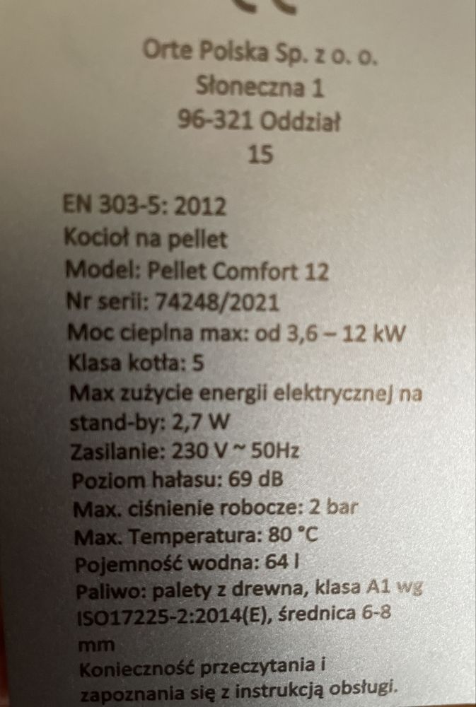 Piec na pellet nowy 12kw + bufor1000 v2