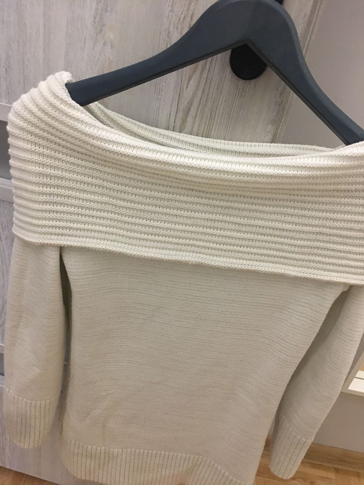 Sweter Damski Biały S/M Nowy