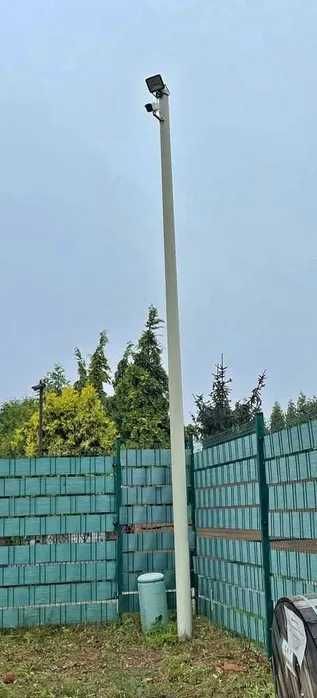 Słup/Maszt pod Oświetlenie - Światłowód - Monitoring - Flagi-Kamery 7m