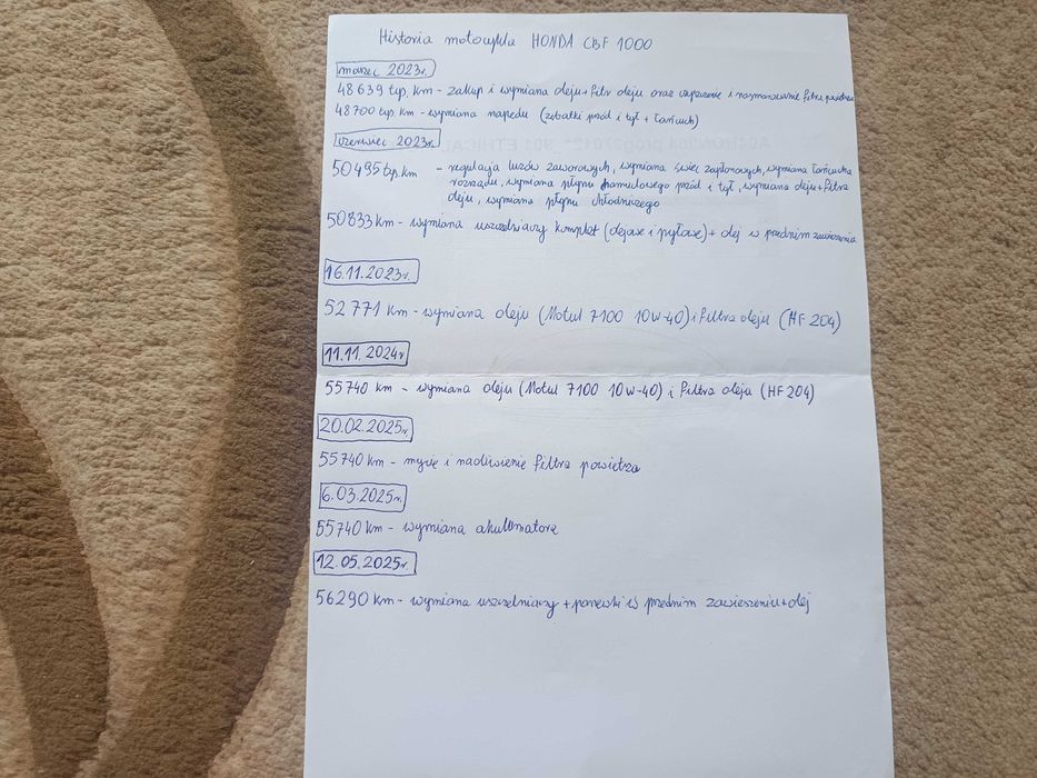 Honda CBF 1000 SC64 2010r. Zadbany. Bogate wyposażenie. Dużo akcesorii