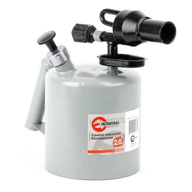 Лампа паяльная бензиновая 1.0 л, 1.5 л, 2.0 л. INTERTOOL GB-0031.