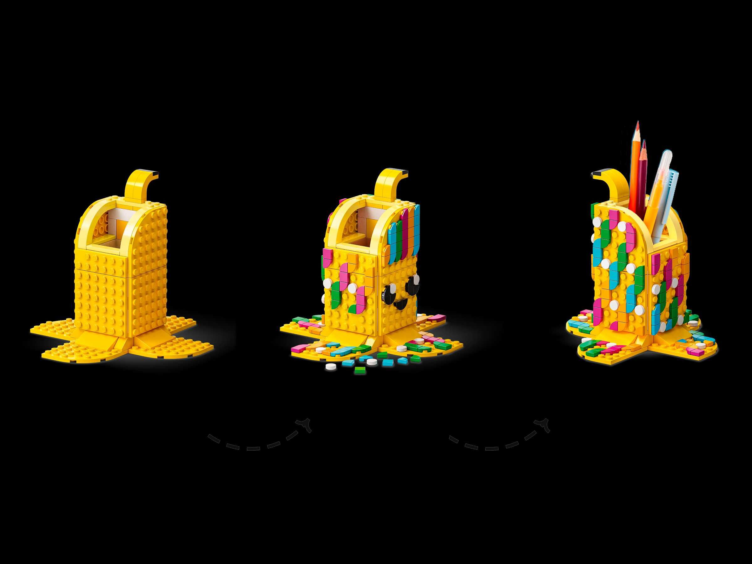 LEGO DOTS 41948 Uroczy banan — pojemnik na długopisy - 438 elementów