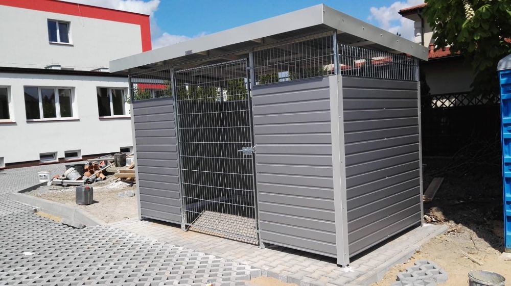 WIATA OSŁONA ŚMIETNIKOWA , rowerownia , palarnia ,na kosze .montaz gra