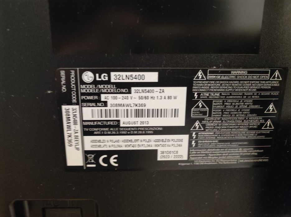 TV LG 32″ 32LN5400 – LED Full HD, ótimo estado