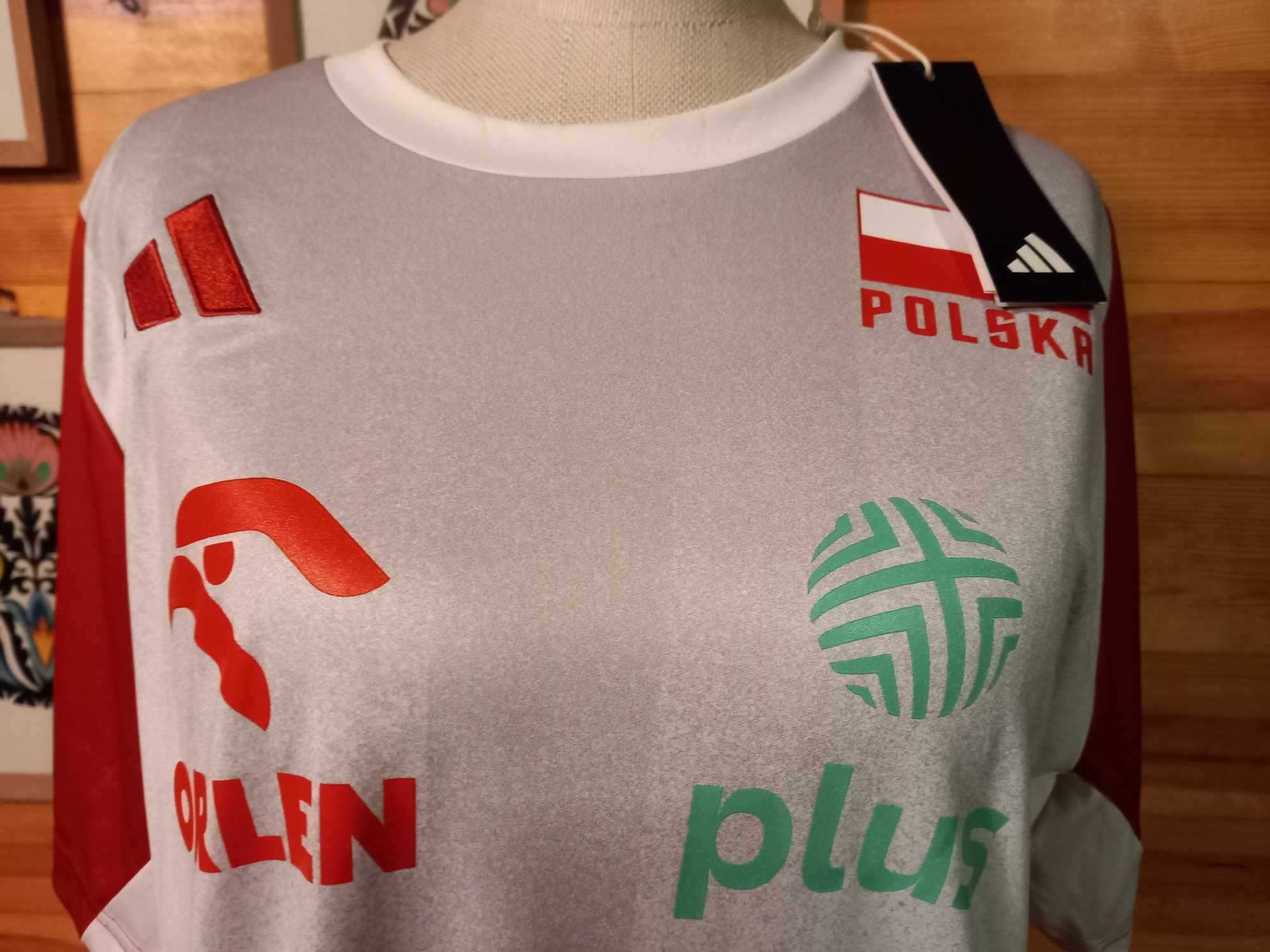 Męska koszulka adidas Polska Siatkówka Offical - roz. L nowa