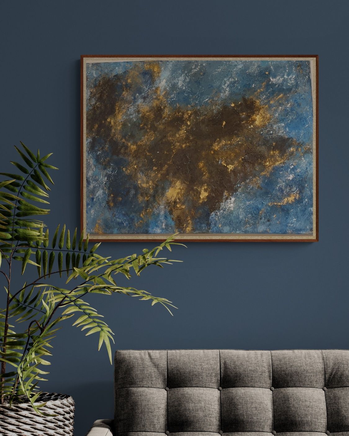 Quadro abstrato "Galáxia" 80x60 cm