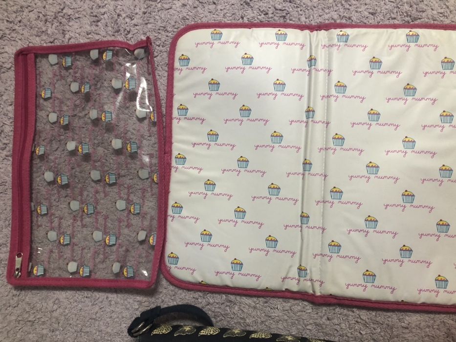 Torba do wózka przewijania dla mamy niemowlaka Pink Lining róż granat