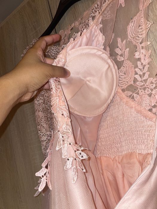 Vestido de Cerimónia rosa com tule