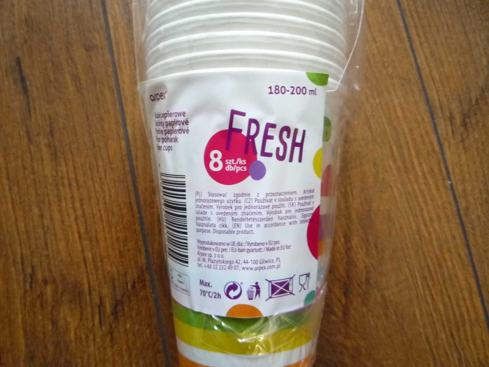 Zestaw 8szt Talerze 8szt Kubki 5szt pudełka na chipsy Bal Urodziny