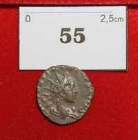 Moeda Romana 55 Antoniniano de Tetricus II, Spring 274 A.D.
