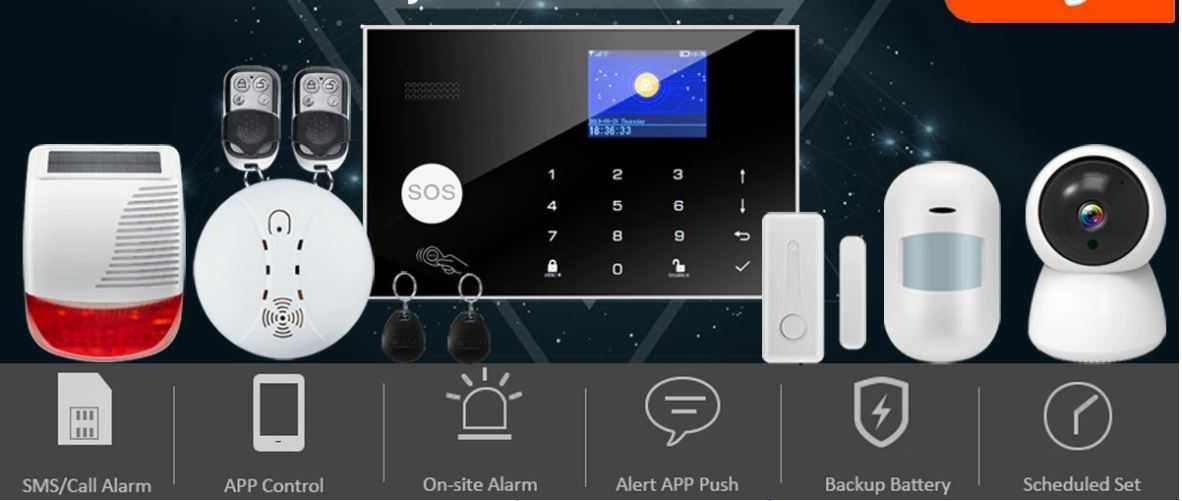 *NOVO* ALARME WIFI sem fio sistema para casa segurança empresa