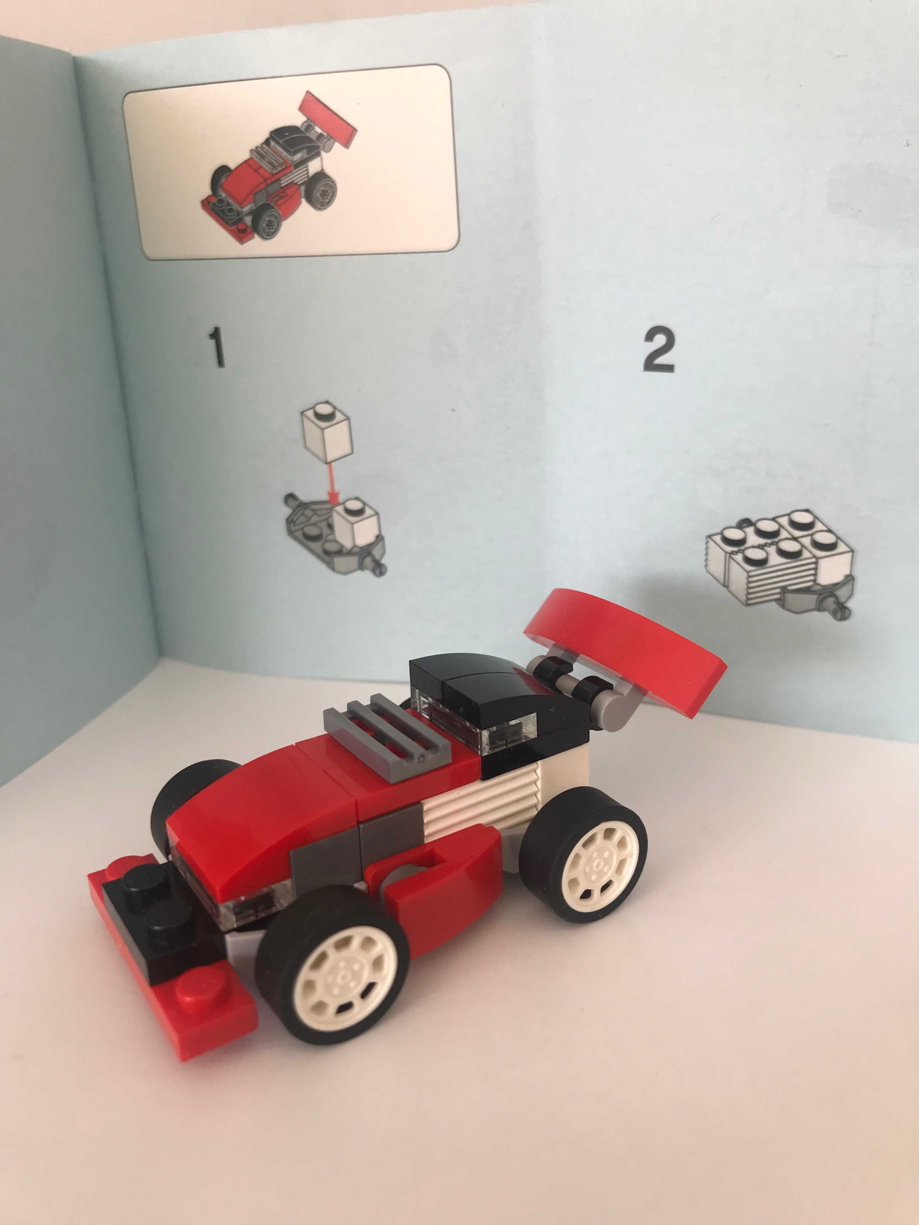 LEGO 31055 Creator 3w1  Czerwona wyścigówka z 2017 r. zestaw kompletny