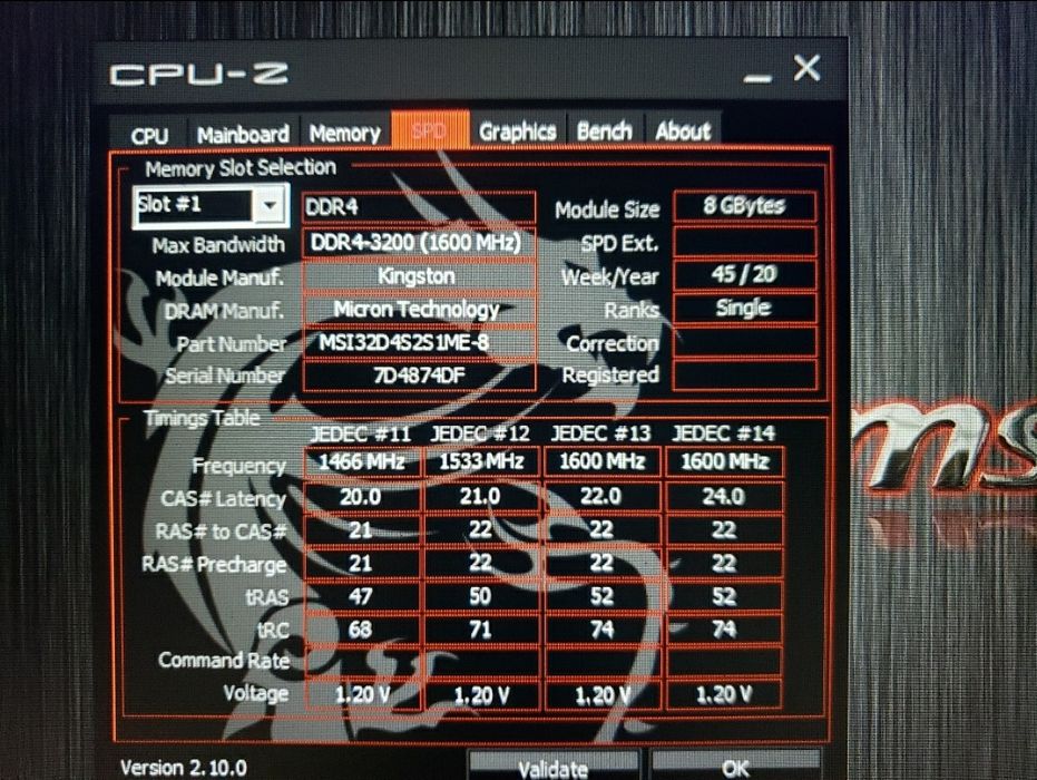 RAM Kingston 8gb DDR4 3200