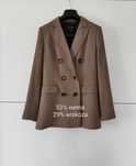 Marynarka Massimo dutti 38 M w kratkę welnia6wiskozowa brązowa beżowa