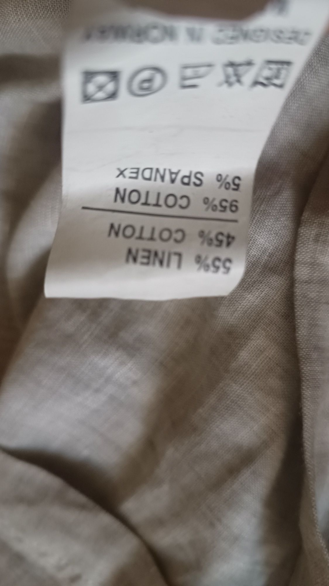 Lniana midi sukienka