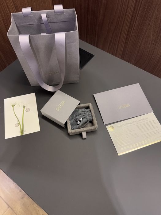 Сережки з білого золота Guzema Sova Van cleef Cartier messika