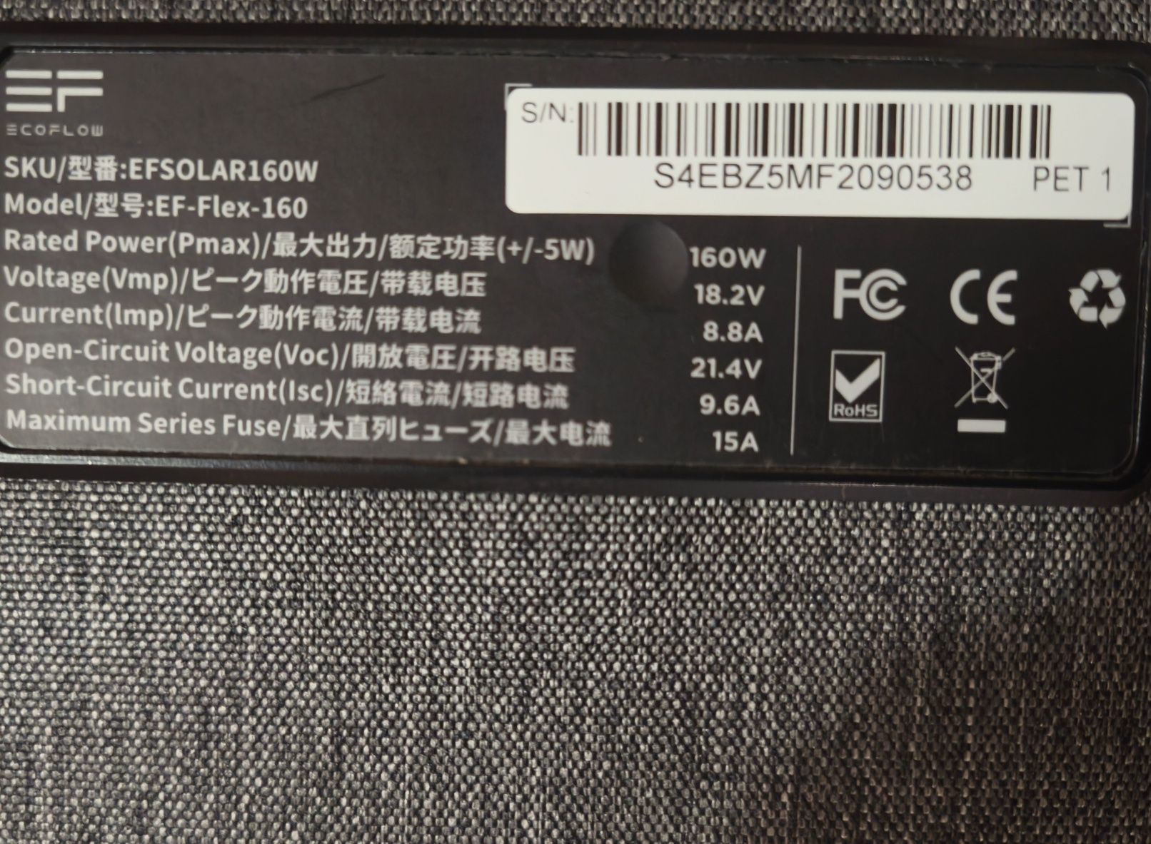 Сонячна панель ecoflow 160w зарядна станція
