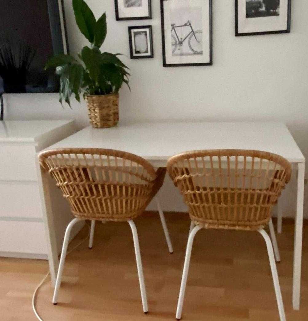 OKAZJA! 4 KRZESŁA Rattanowe Skandynawskie Plecione IKEA NILSOVE