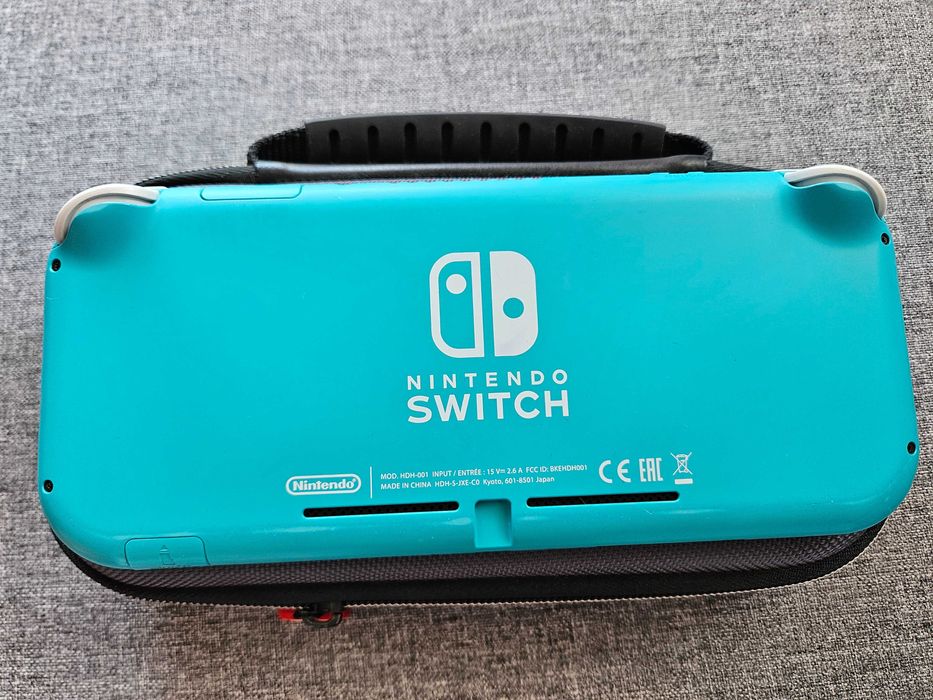 Nintendo Switch Lite turkusowe karta plus futerał