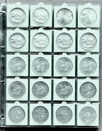 Moedas de 1000 escudos, 500, 250, 100 e 50 escudos em estado FDC