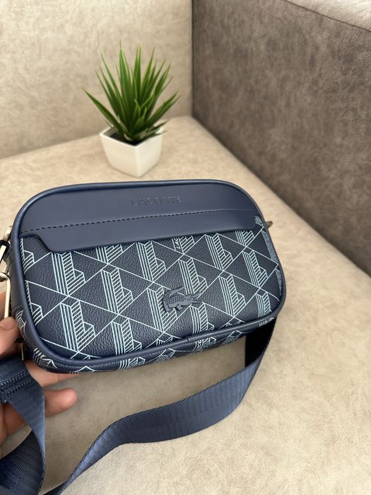Сумка Lacoste BLUE Monogram | Crossbody | мессенджер | лакоста лакосте