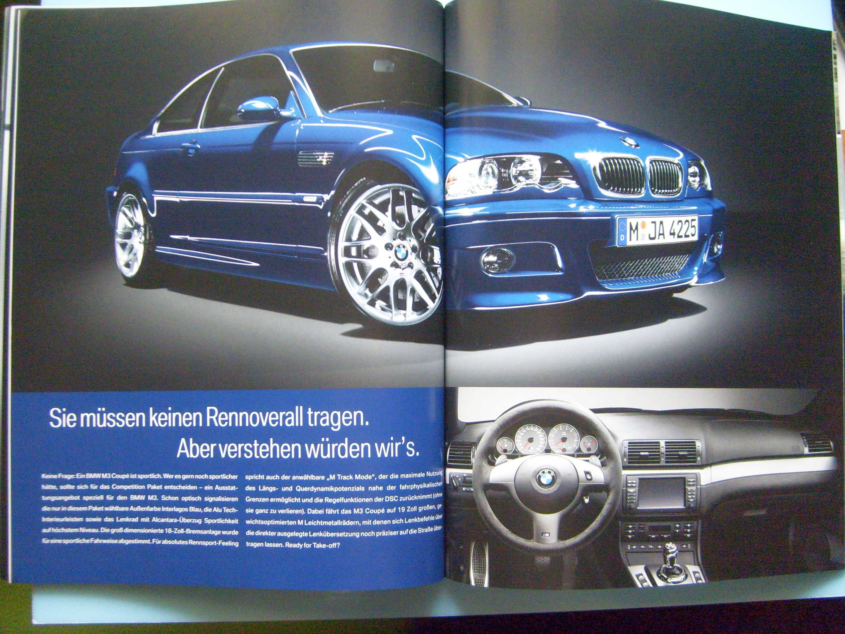 BMW M3 E46 Coupe & Cabrio M-Power 2005 * obszerny prospekt 80 str. BDB