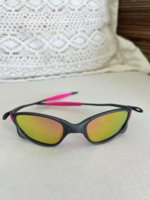 Óculos juliet cinza e rosa (metal)