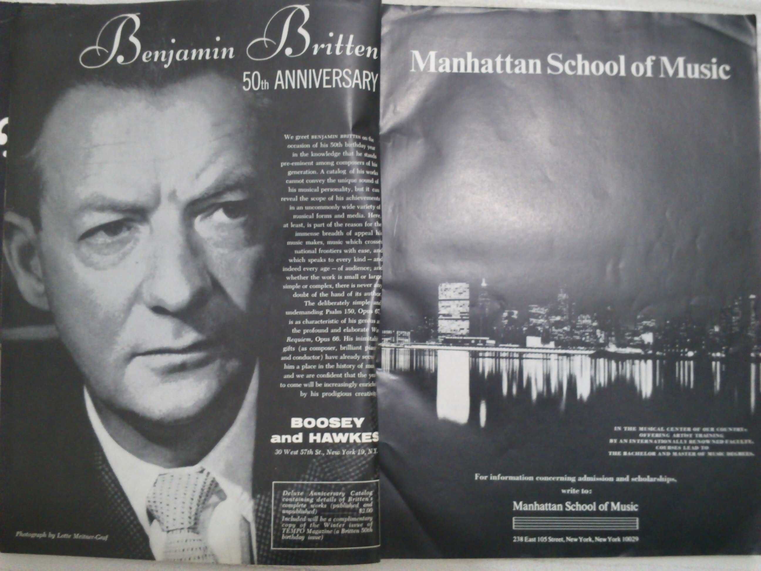 Musical America, dezembro 1964, 373 páginas, Benjamin Britten
