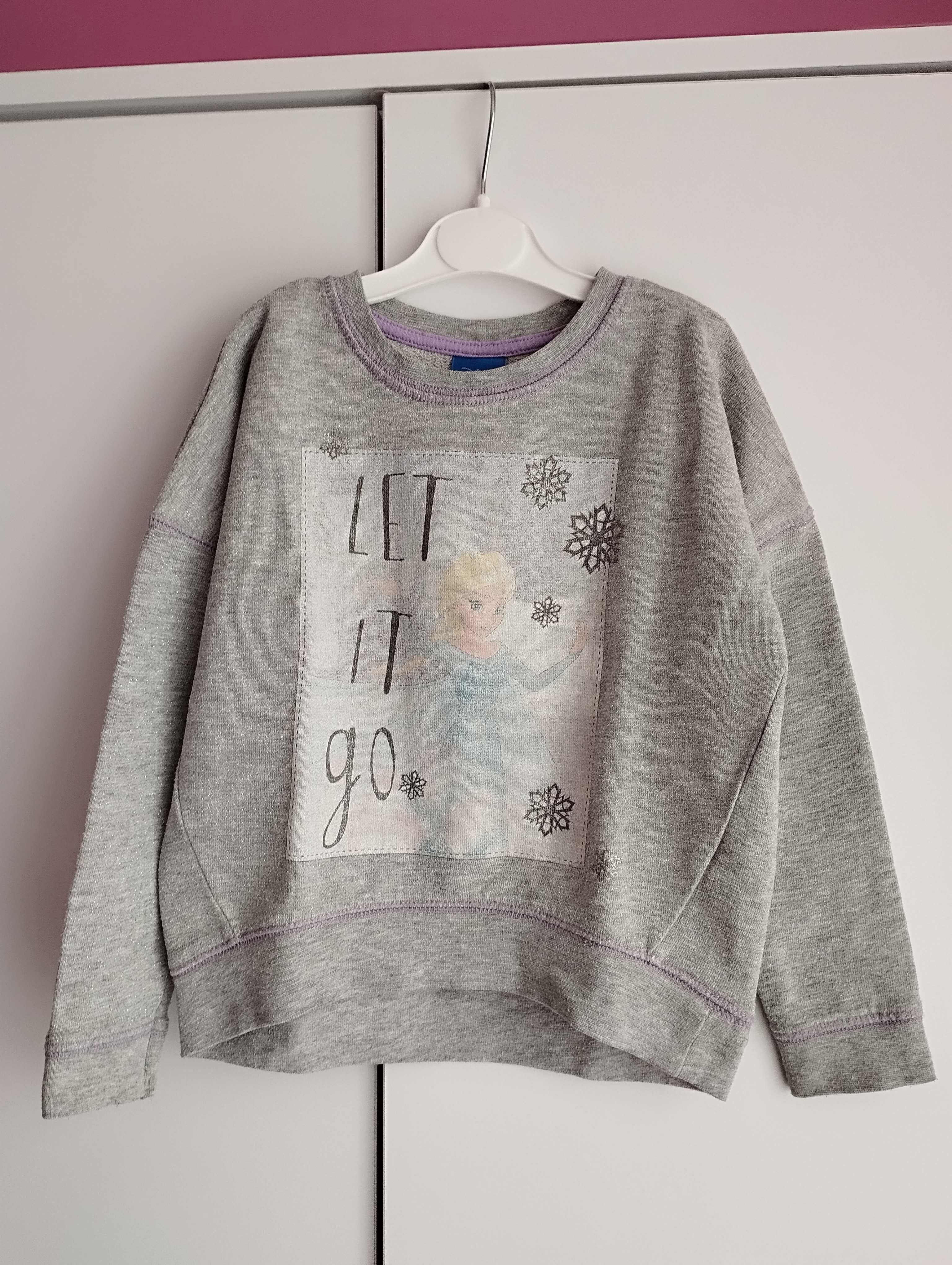 Bluza bluzka oversizowa Kraina lodu Disney 104-110