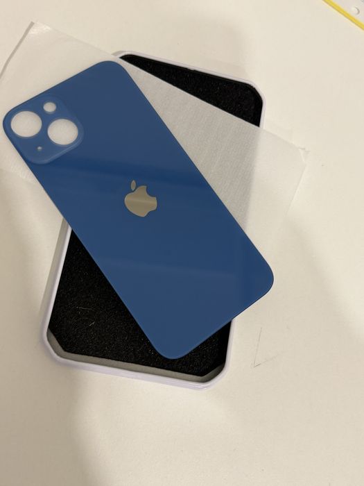 Tampa/ vidro traseiro iphone 13 azul