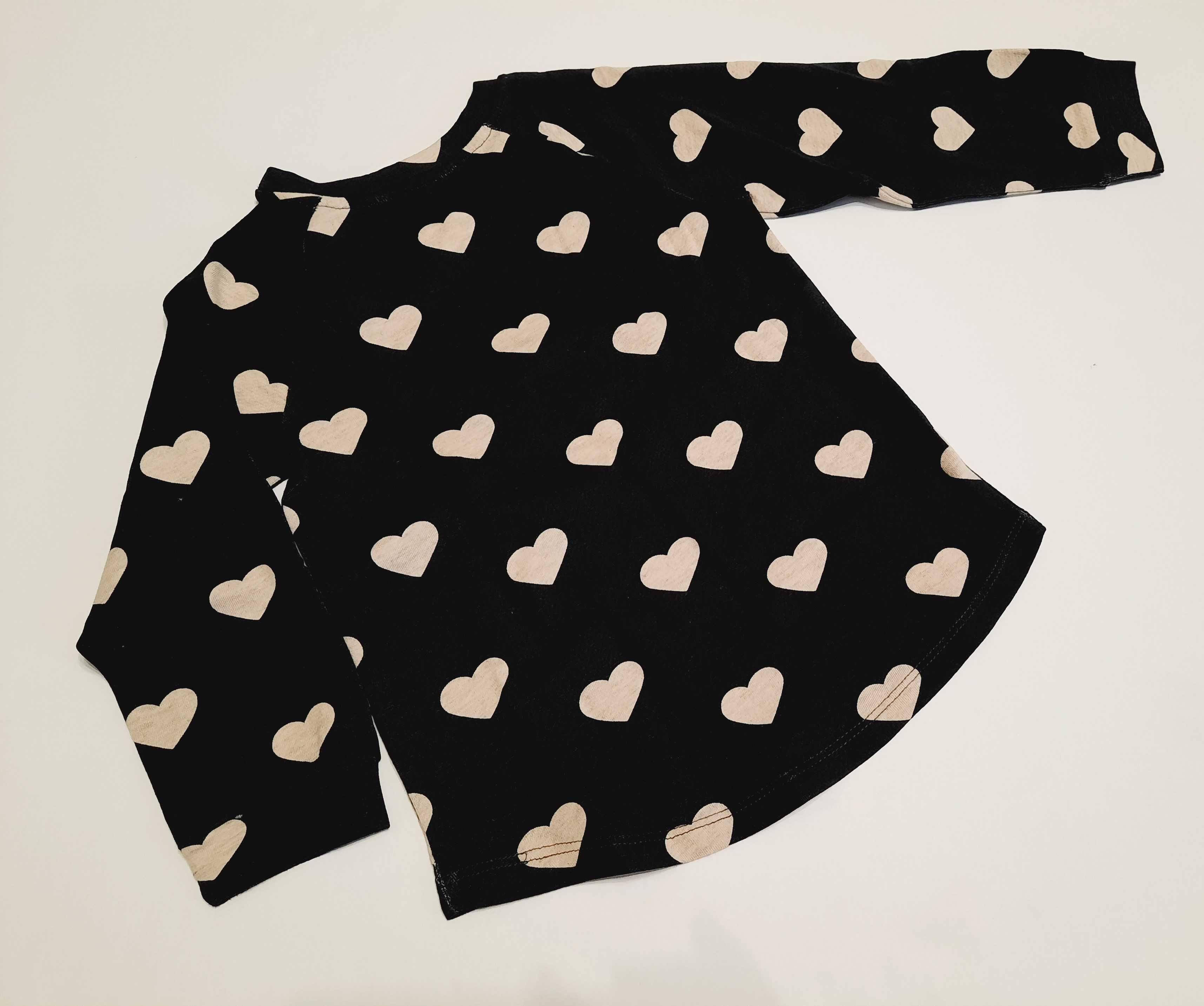 Bluza z dzianiny dresowej z nadrukiem w serca H&M roz 110-116
