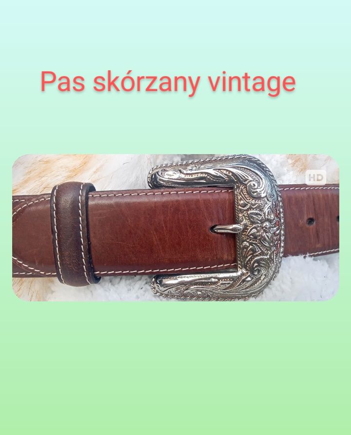 Pas skórzany pasek hippie vintage navajo