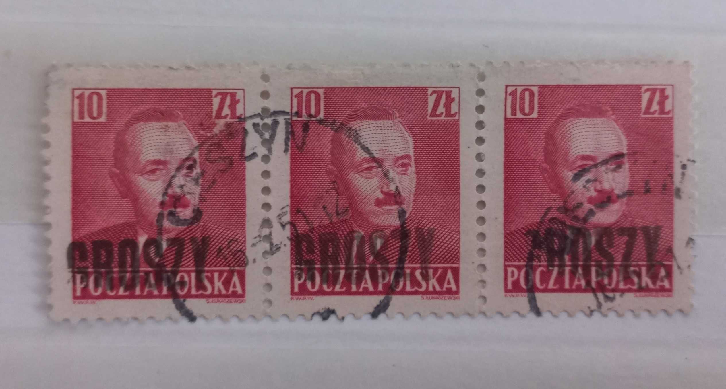 Znaczek pocztowy - Trójka - Bierut